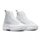 Baskets Run Star Hike Hi Cuir - Bleu Ciel