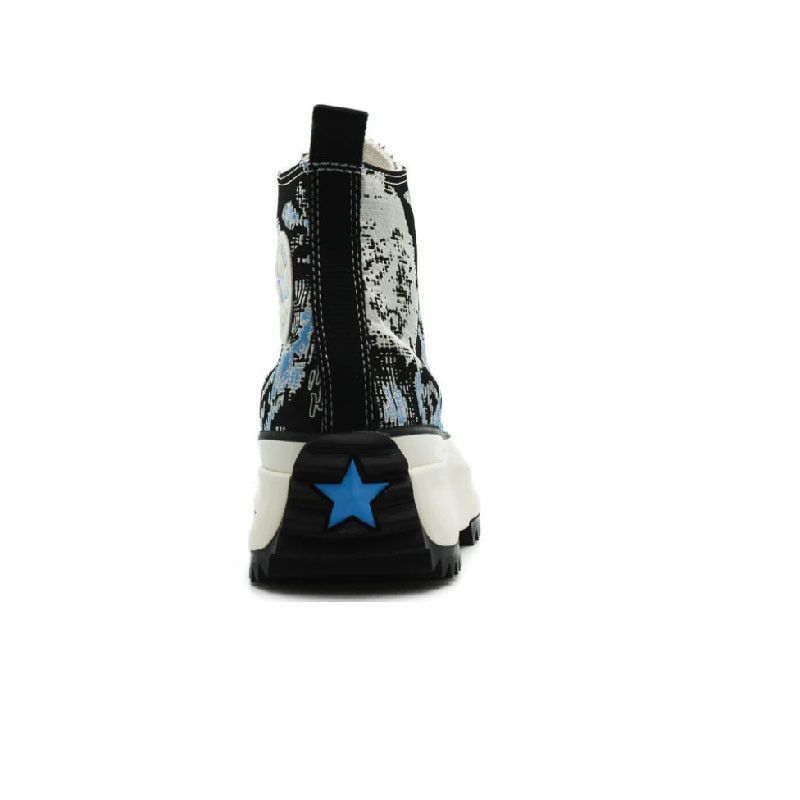 Baskets Converse Run Star Hike Hi - Noir Et Bleu