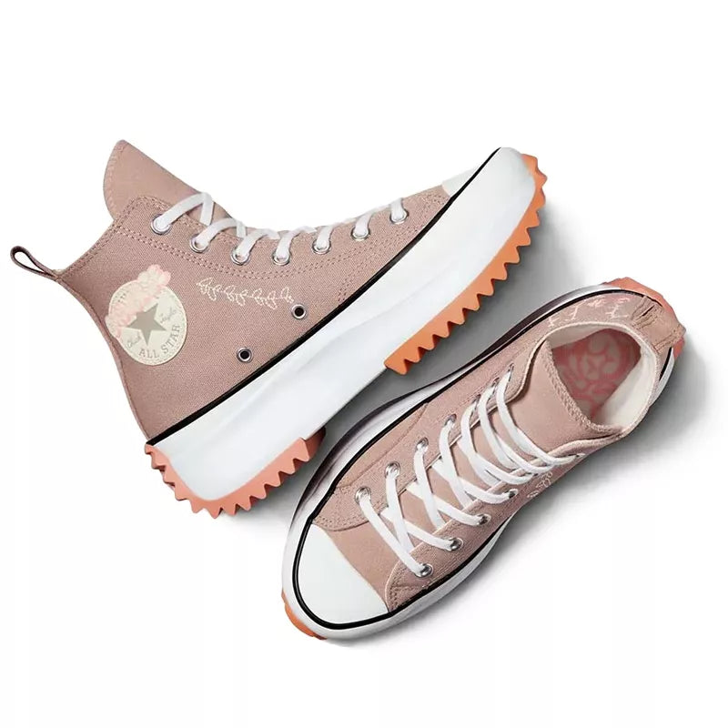 Run Star Hike Hi Sneakers - Pink/White