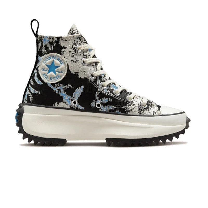 Baskets Converse Run Star Hike Hi - Noir Et Bleu