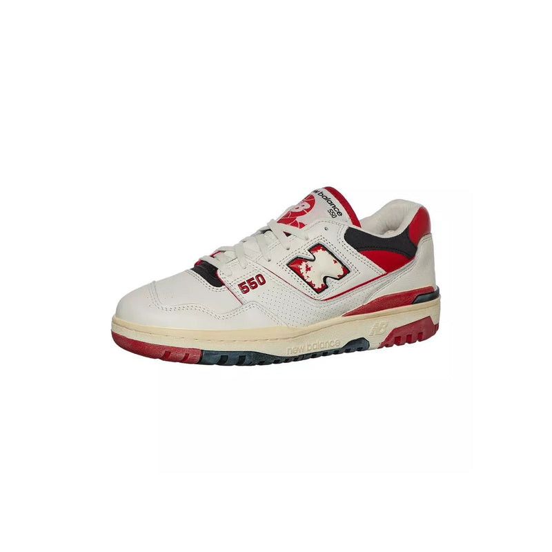 Baskets Bb550 - Blanc Et Rouge