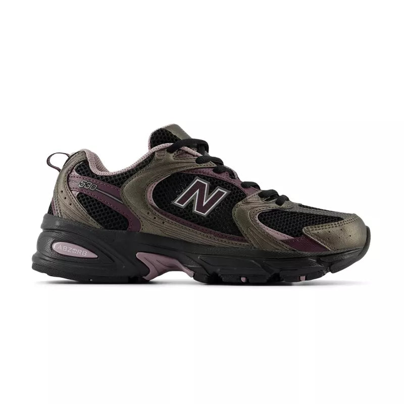 Zapatillas Mr530 - Negro/Negro Metalizado/Marrón Ciruela