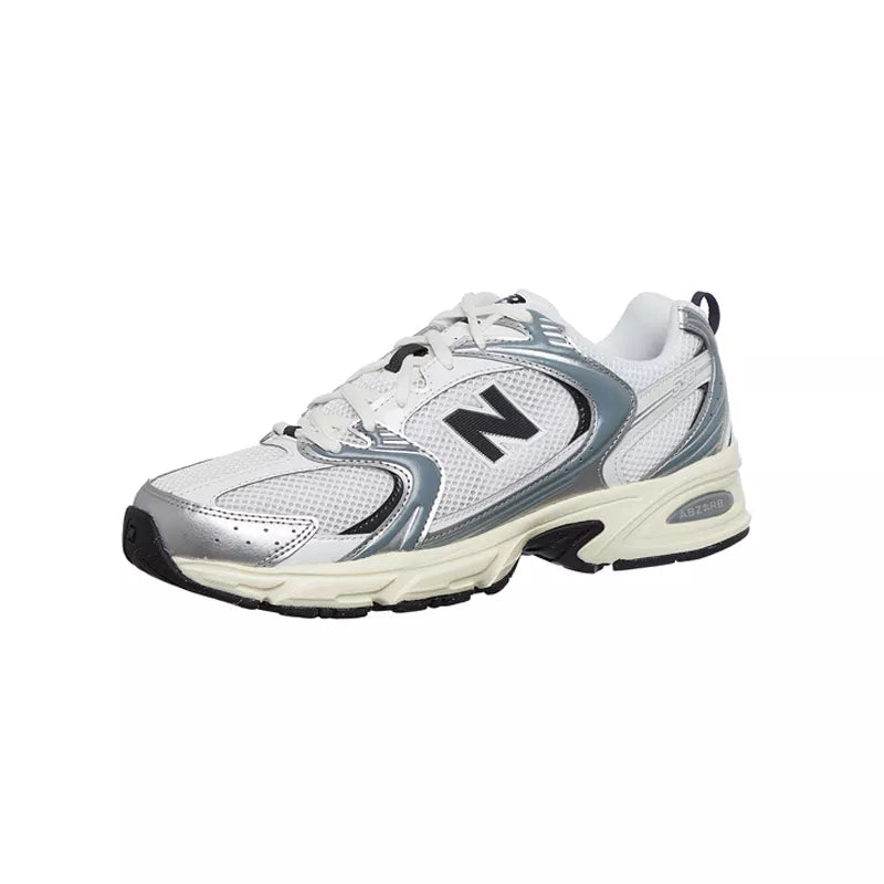 Baskets New Balance U530 - Blanc, Argent, Noir