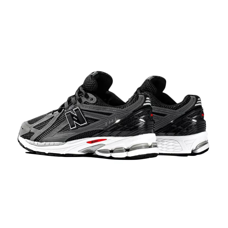Black, Gray, White Sneakers.