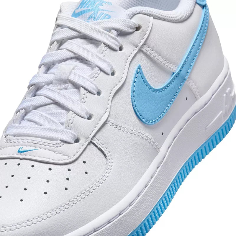 Zapatillas Air Force 1 (Gs) - Blanco y azul cielo