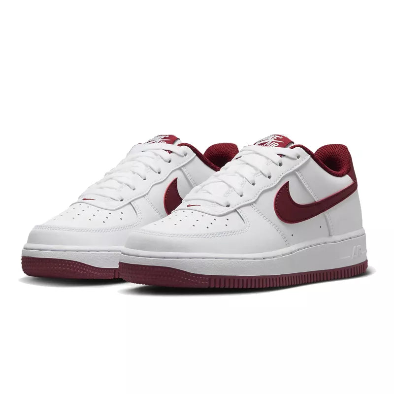 Nike - Baskets Air Force 1 (Gs) - Blanc Et Rouge - Femme