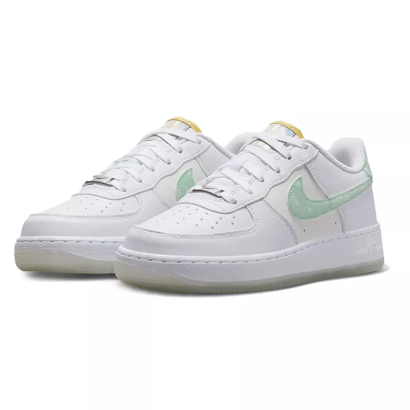 Nike - Baskets Air Force 1 Lv8 Junior - Blanc Et Vert - Femme