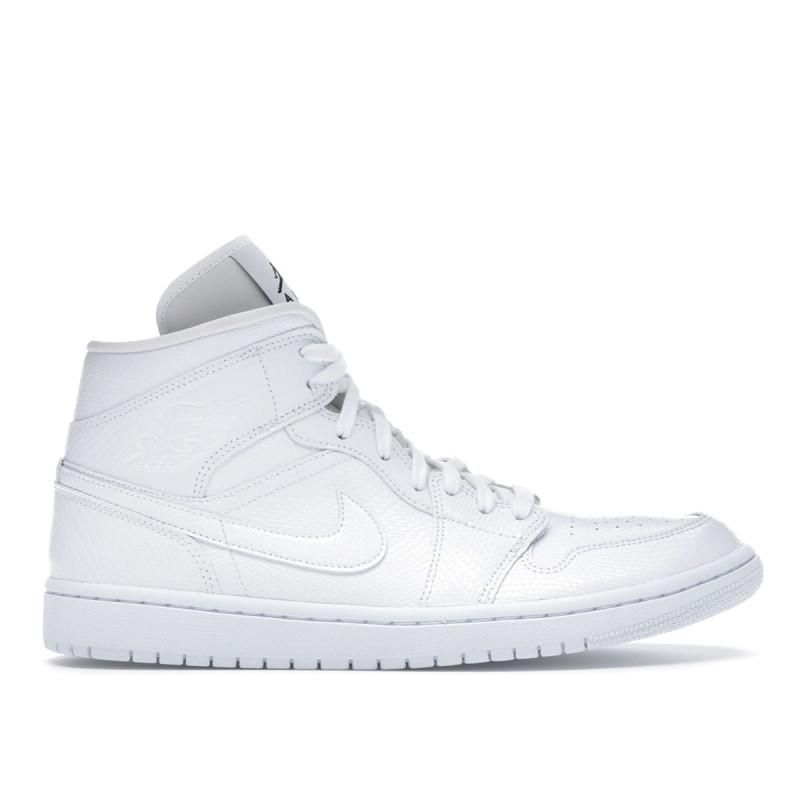 Baskets Nike Air Jordan 1 Mid - Blanc - Femme