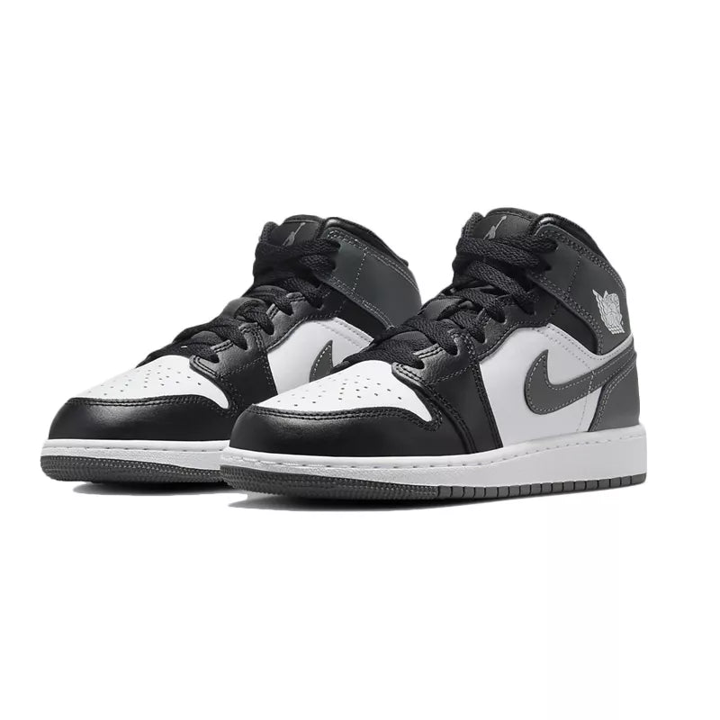 Baskets Nike Air Jordan 1 Mid Gs - Noir Et Bleu