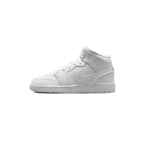 Baskets Nike Air Jordan 1 Mid - Blanc Clair.