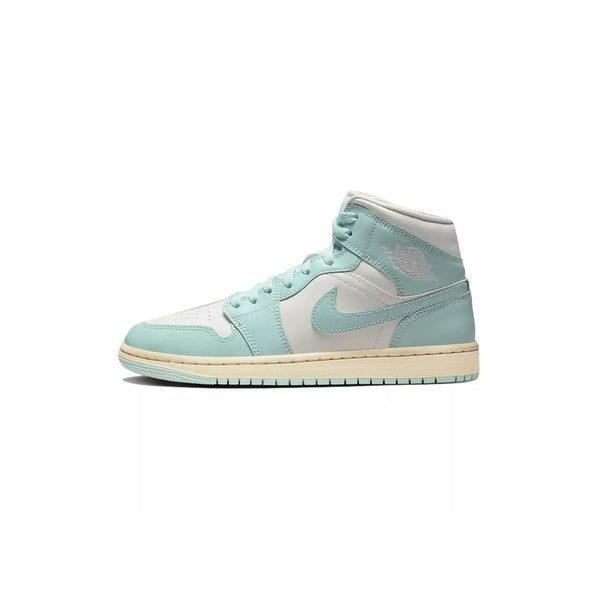 Baskets Air Jordan 1 Mid - Blanc/Bleu Ciel/Beige