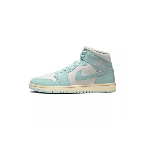 Baskets Air Jordan 1 Mid - Blanc/Bleu Ciel/Beige