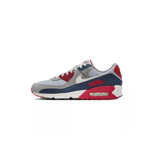 Baskets Nike Air Max 90 - Gris, Bleu Marine, Rouge, Blanc