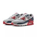Baskets Nike Air Max 90 - Gris, Bleu Marine, Rouge, Blanc