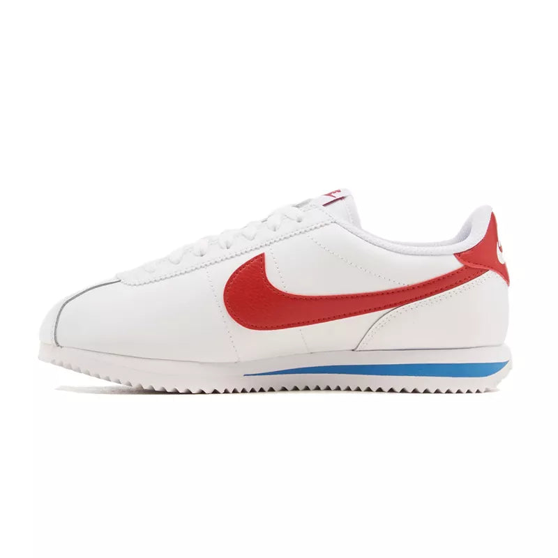 Baskets Nike Cortez Classic Leather - Blanc, Rouge, Bleu.