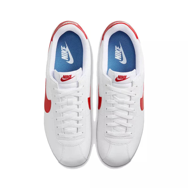 Baskets Nike Cortez Classic Leather - Blanc, Rouge, Bleu.