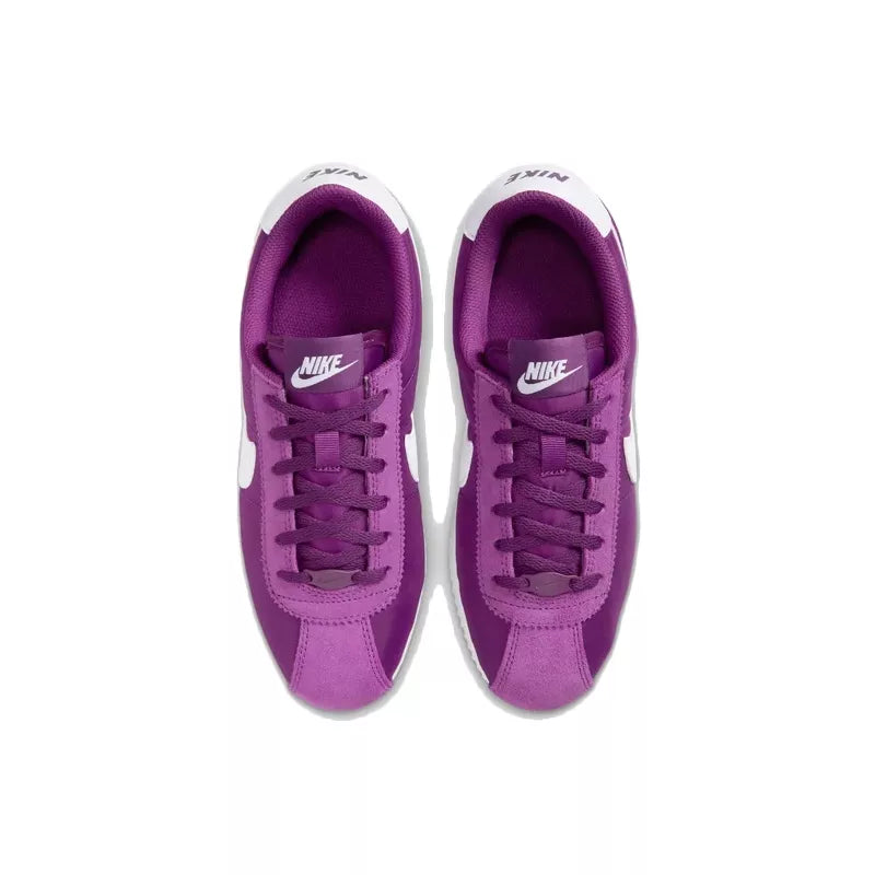 Baskets Nike Cortez Textile Gs - Violet/Blanc