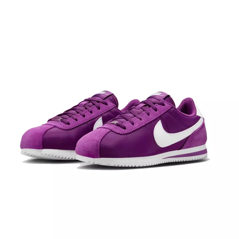 Baskets Nike Cortez Textile Gs - Violet/Blanc