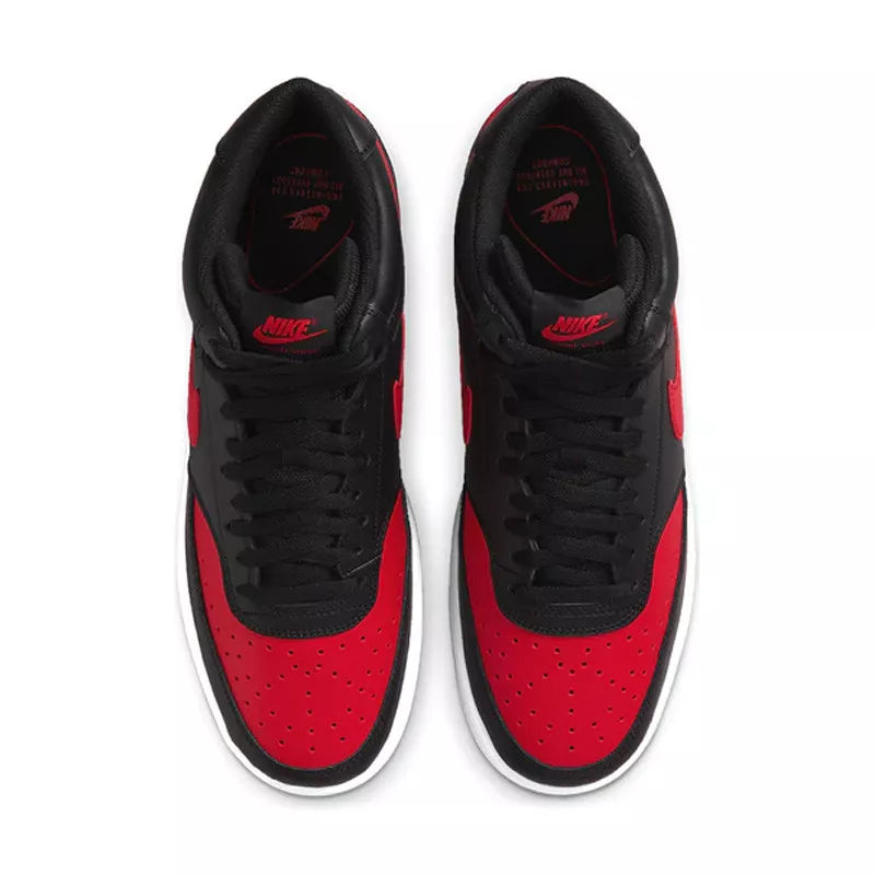Baskets Court Vision Mid - Noir Et Rouge