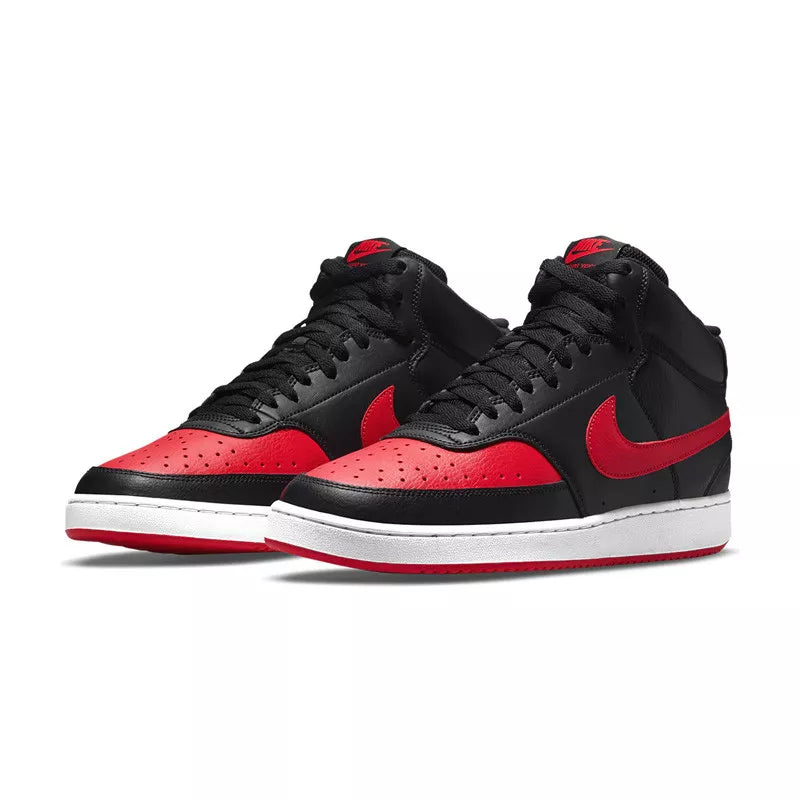 Baskets Court Vision Mid - Noir Et Rouge