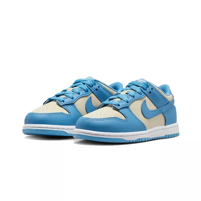 Nike Dunk Low Sneakers - Blue and Beige