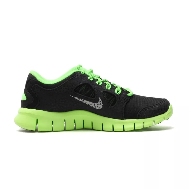Basket Nike Free 5.0 Leather Gs - Noir Et Vert