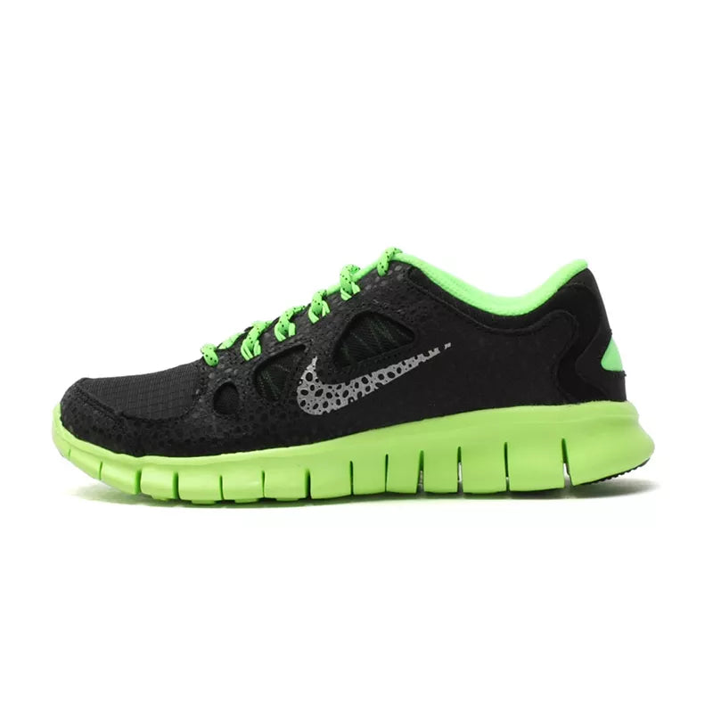 Basket Nike Free 5.0 Leather Gs - Noir Et Vert