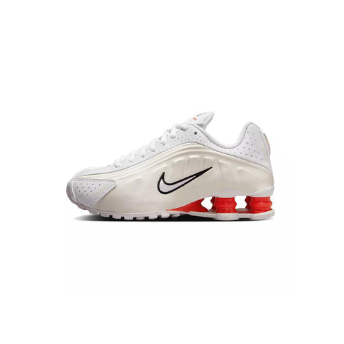 Nike Shox R4 Gs Sneakers - White And Red