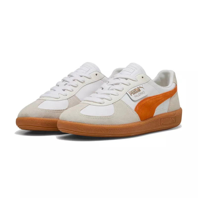 Zapatillas Puma Palermo Lth - Blanco, Naranja.