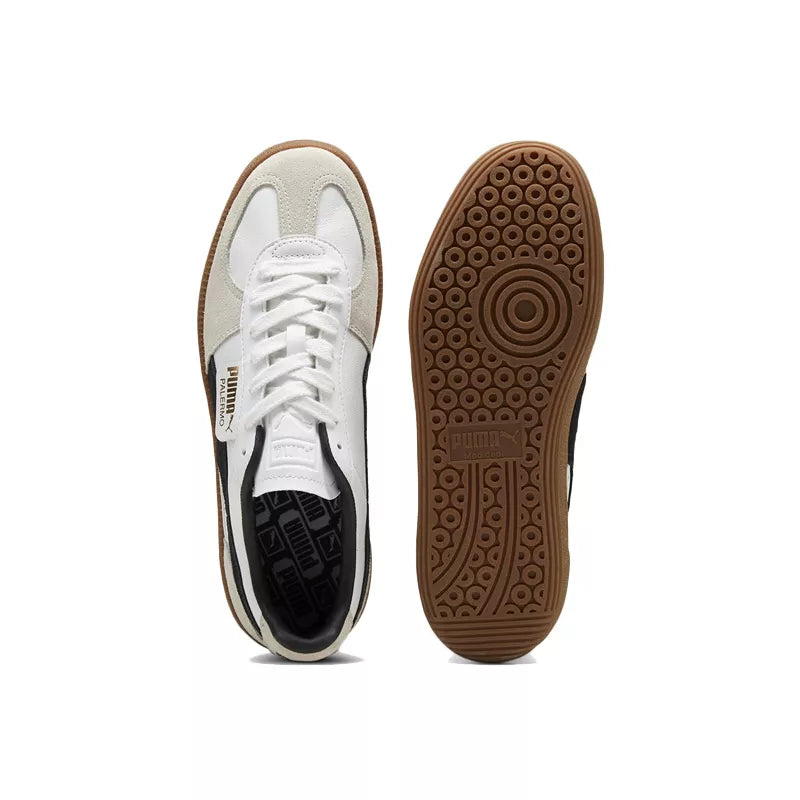 Baskets Puma Palermo Lth - Blanc, Gris, Noir, Marron