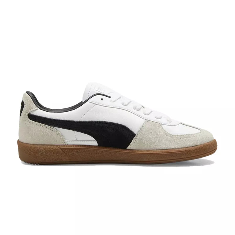 Baskets Puma Palermo Lth - Blanc, Gris, Noir, Marron