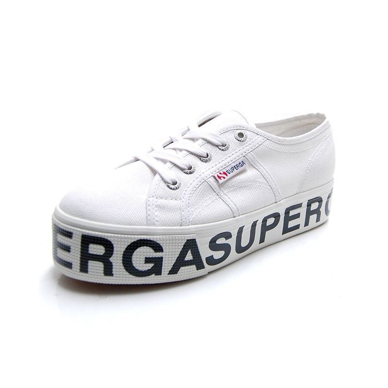 Superga 2790-Cotw Outsole Lettering Trainer - White - Superga Women Men