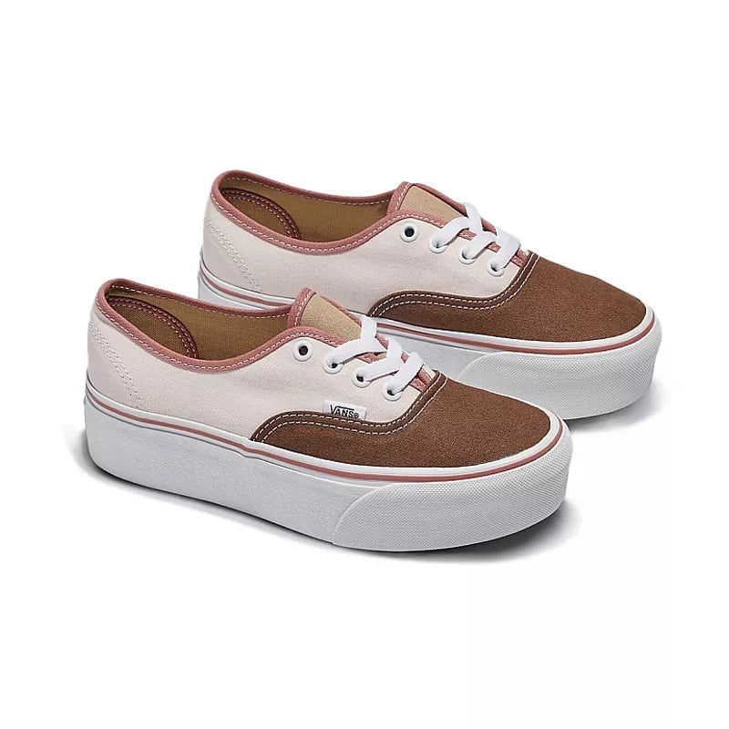 Zapatillas Authentic Stackform - Marrón y beige - Mujer