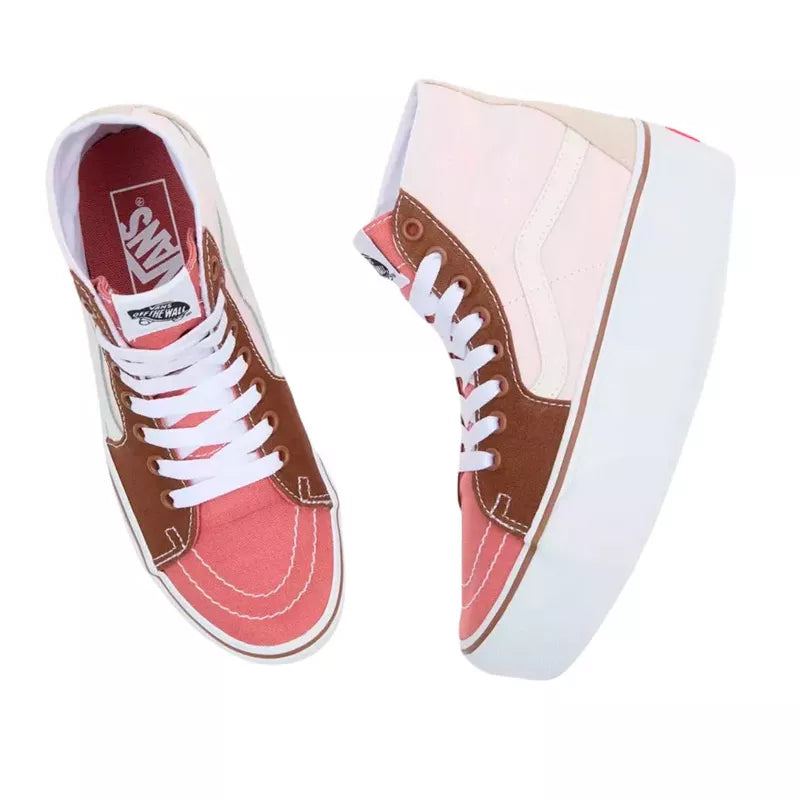 Zapatillas Sk8-Hi Stackform - Marrón y beige - Mujer