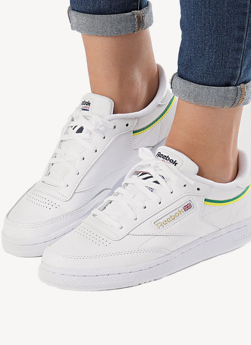 Reebok - Baskets Club C85 - White-Heryel-White - Unisexe