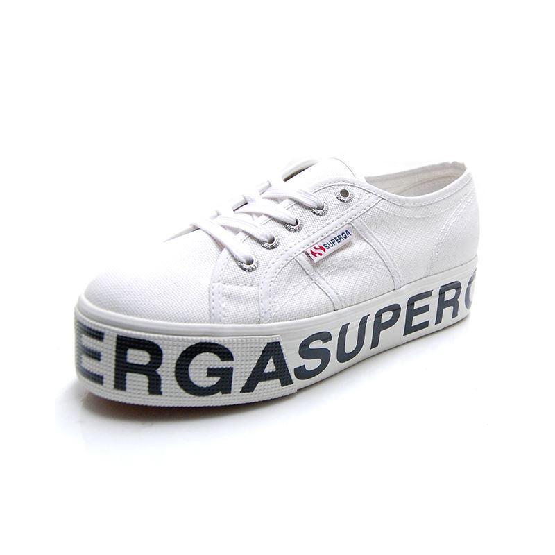 Superga 2790-Cotw Outsole Lettering Trainer - White - Superga Women Men