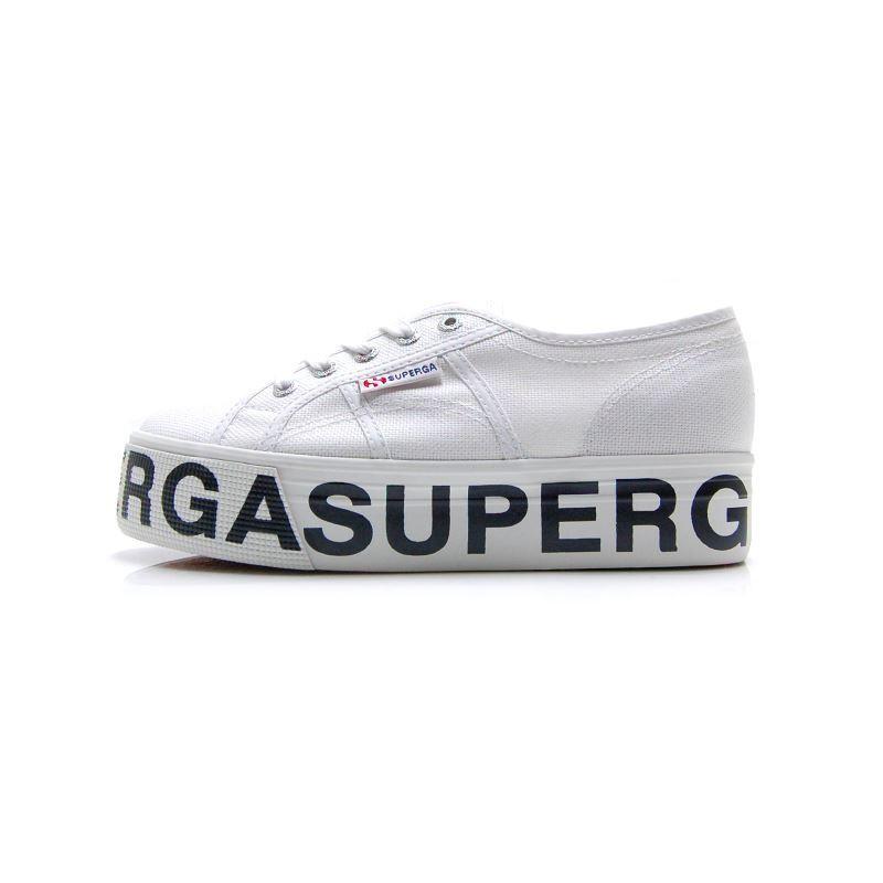 Superga 2790-Cotw Outsole Lettering Trainer - White - Superga Women Men