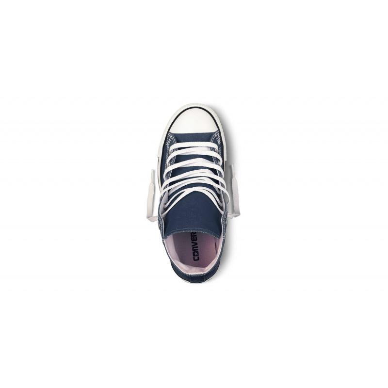 Zapatillas Ct All Star Classic Hi - Azul Marino / Blanco