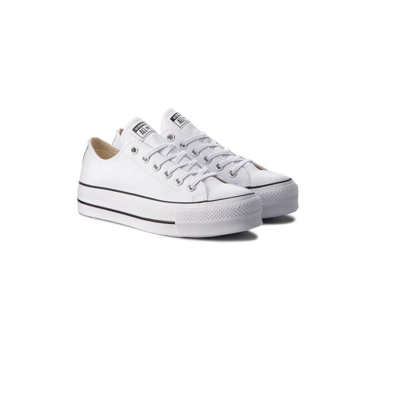 Baskets Platform Leather Ox - Blanc