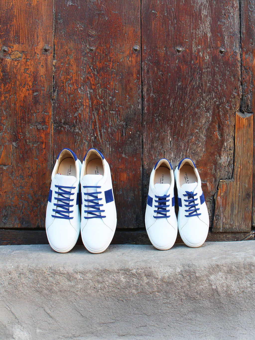 Baskets Made In France Cuir Bleu - Femme