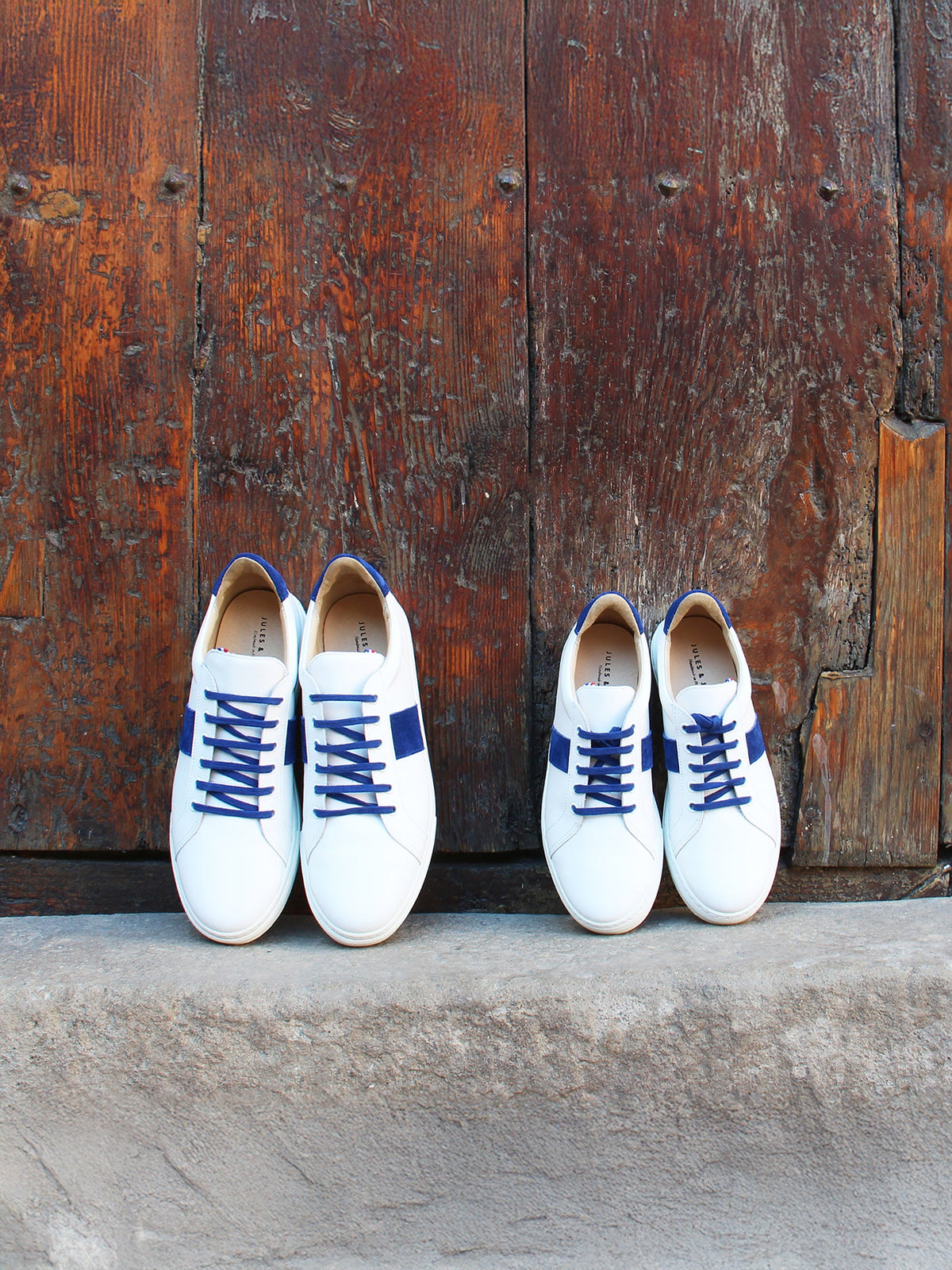 Baskets Made In France Cuir Bleu - Femme