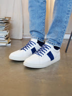 Baskets Made In France Cuir Bleu - Femme