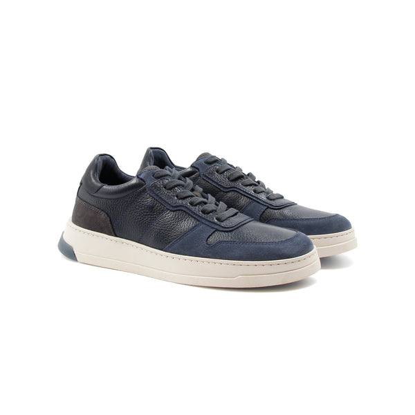 Sneakers Léo blauw leer - Heren