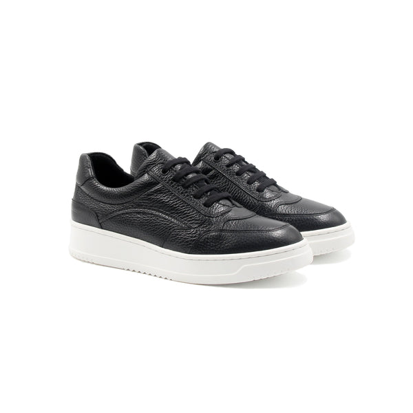Vintage sneakers generfd leer zwart - Dames