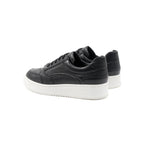 Baskets Vintage Cuir Grainé Noir - Femme