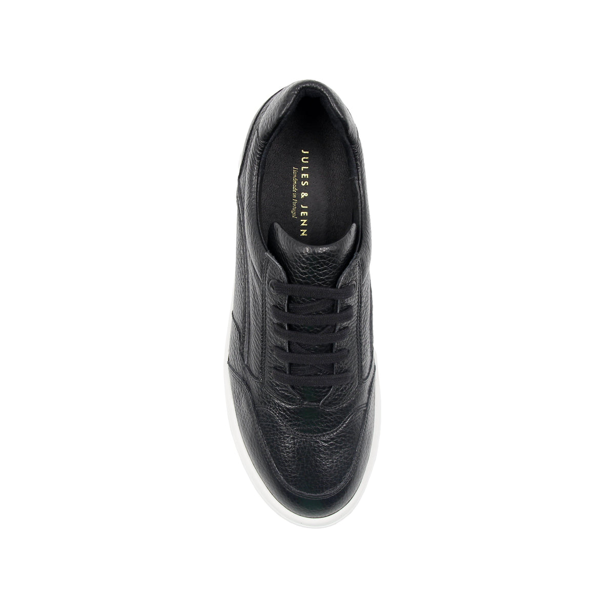 Baskets Vintage Cuir Grainé Noir - Femme