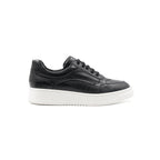 Baskets Vintage Cuir Grainé Noir - Femme