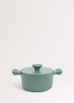 Pot Studio - 2 Cacerolas De Aluminio Fundido Y Mango De Baquelita - Verde Salvia
