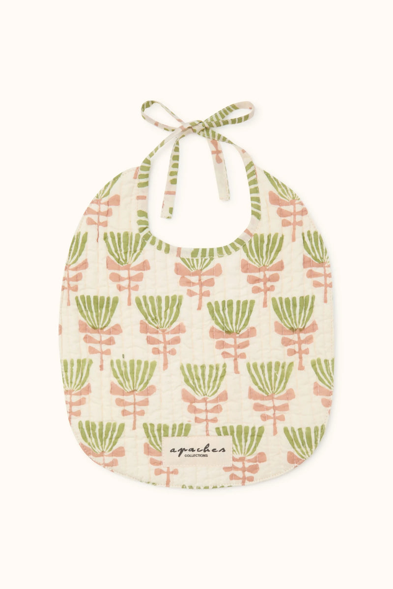 Bavoir Shampa "Tresse" - Celery