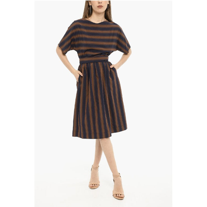 Robe Bayadere Striped Scully With Belt